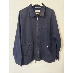 Levi's Men Vintage Windbreaker Style Jacket Navy Size Large Made‎ In Italy